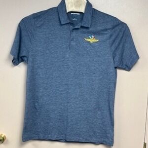Sport-Tek Mens Indianapolis Motor Speedway Polo Shirt Blue Heather Large IMS